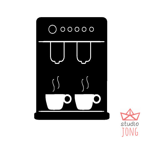 Kinderkeuken - speelkeuken sticker koffiezetapparaat