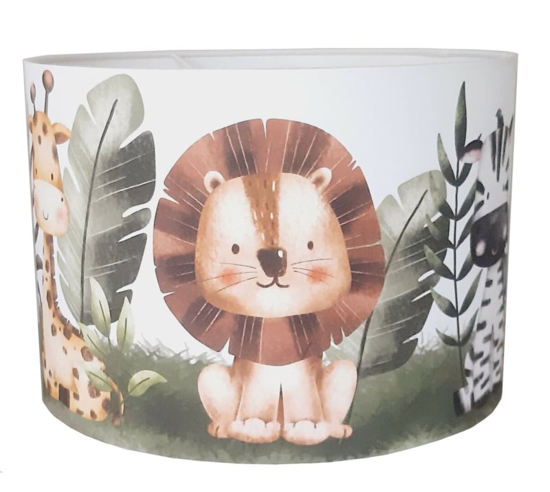 Babykamer decoratie set - safari jungle dieren (met lamp)