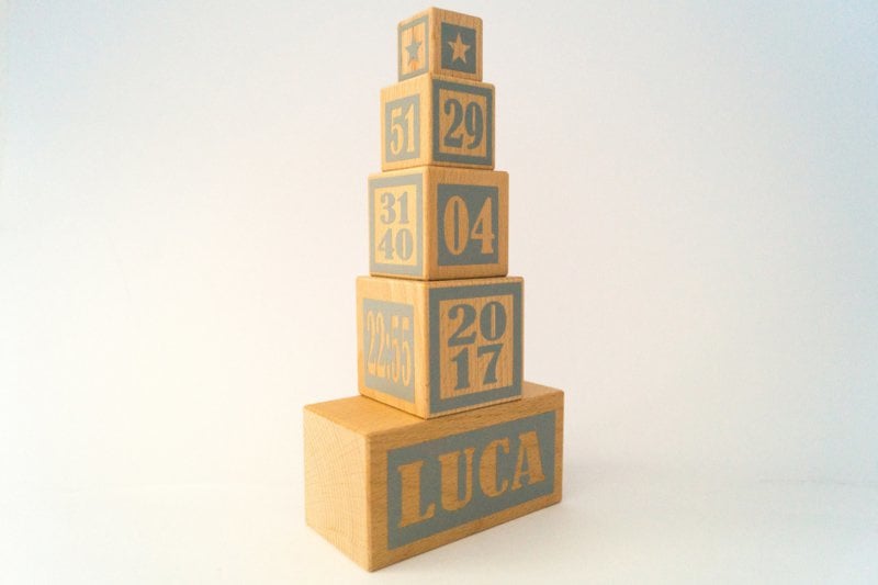 Geboorteblokken - kleur licht roze