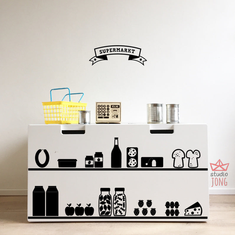 Speelgoedwinkeltje stickers - supermarkt