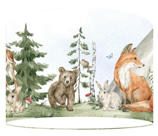 Bosdieren lamp babykamer