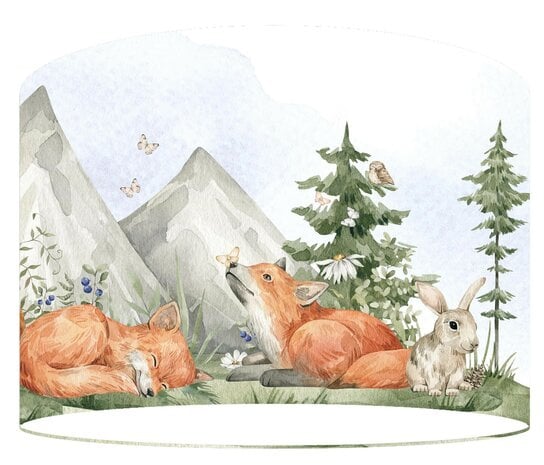 Bosdieren lamp babykamer