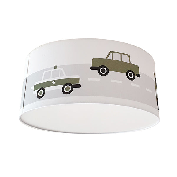 Kinderkamer plafondlamp voertuigen - olijf groen