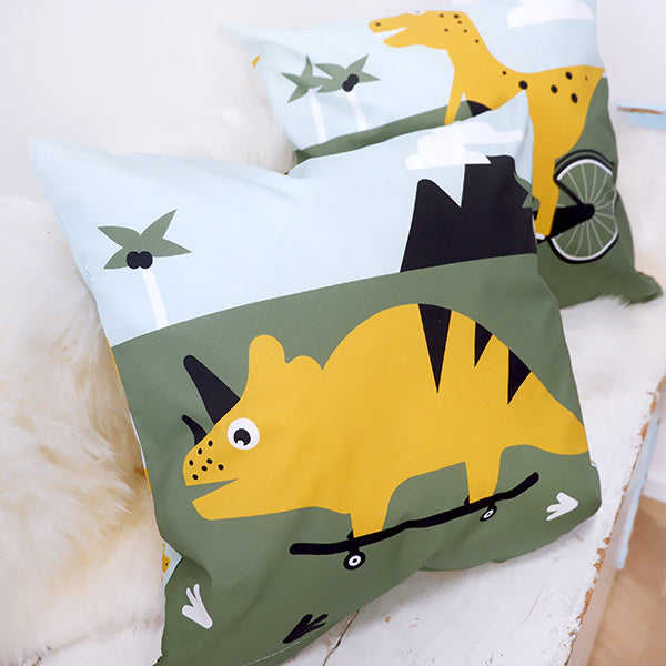 Kussen Dino kinderkamer - inclusief binnenkussen - 40x40