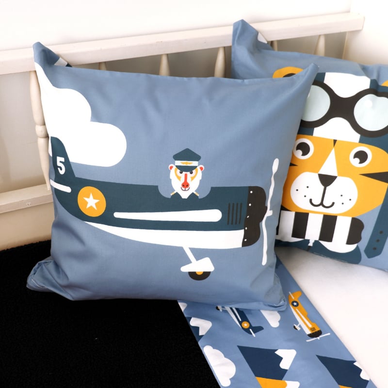 Kussen piloot vliegtuig - inclusief binnenkussen