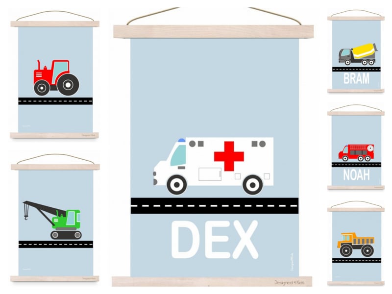 Lamp jongenskamer auto voertuigen lichtblauw