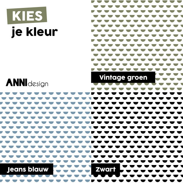 Lamp maantjes - jeans blauw