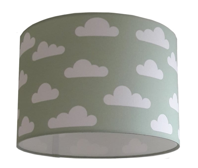 Lamp old green / oud groen - met wolken