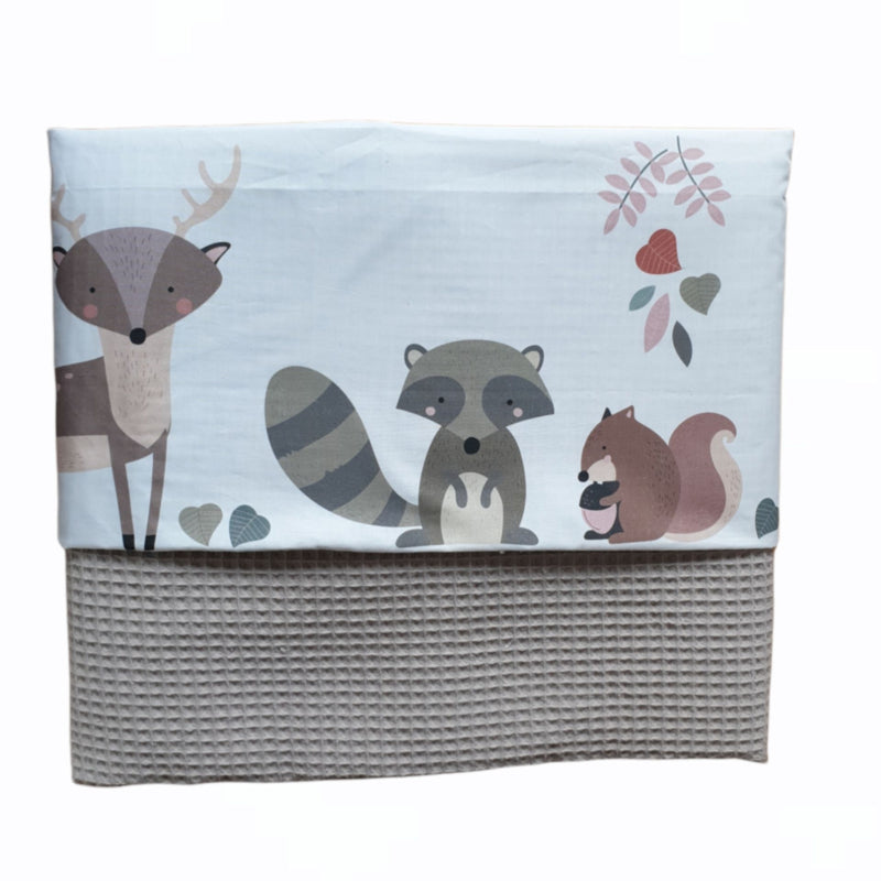 Ledikantdeken bosdieren babykamer in herfstkleuren