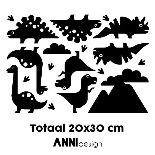 Muursticker set dino - dinosaurus kamer
