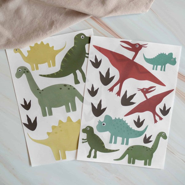 Muursticker set dino kamer kinderkamer - kleur