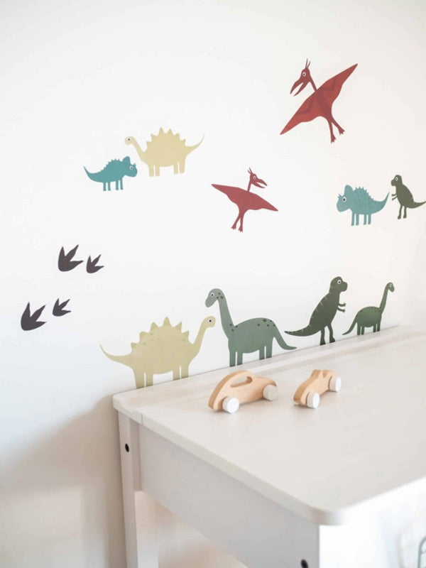 Muursticker set dino kamer kinderkamer - kleur