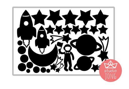 Muursticker set ruimtevaart
