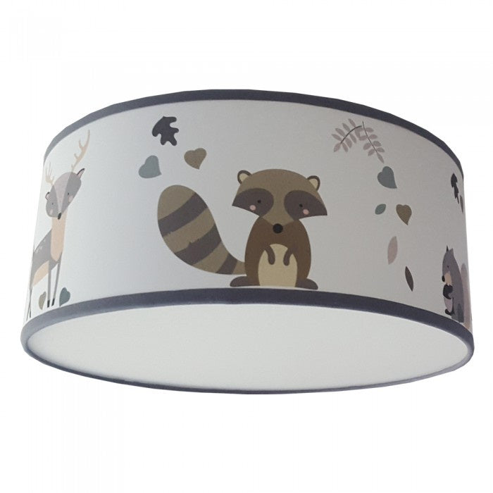 Plafondlamp bosdieren kinderkamer - pastel