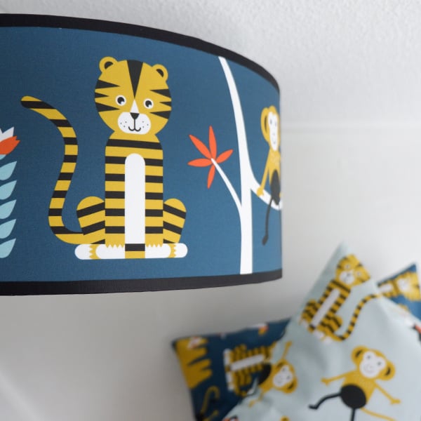 Plafondlamp jungle kamer - donker blauw