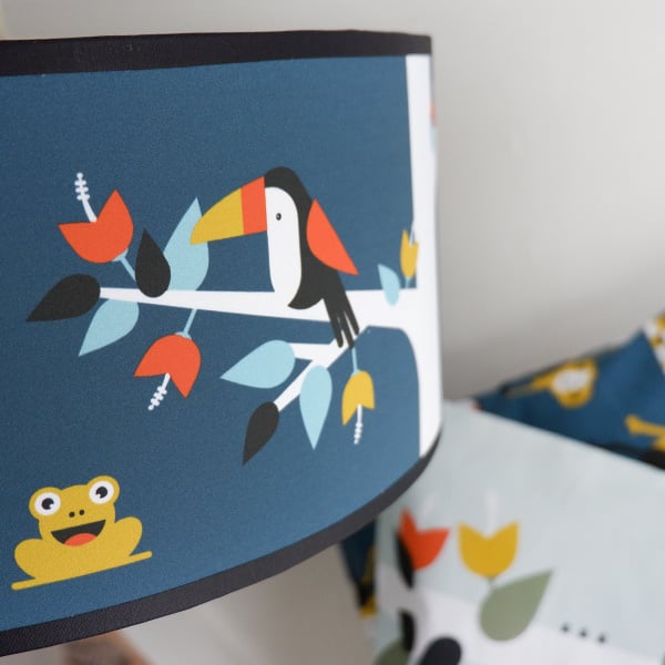 Plafondlamp jungle kamer - donker blauw