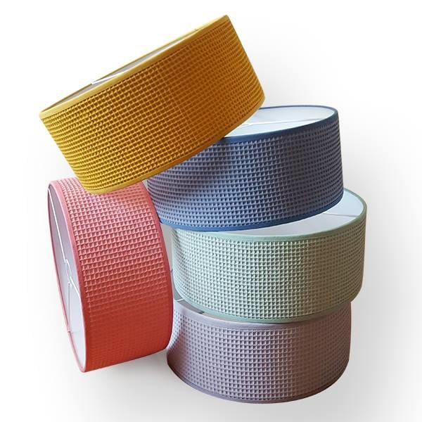 Plafondlamp wafelstof diverse kleuren