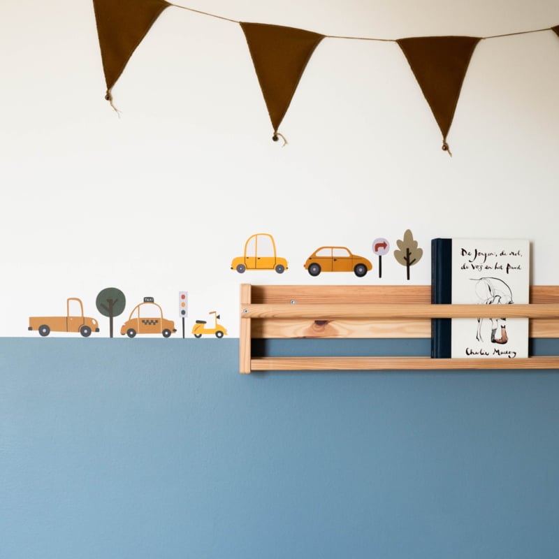 Voertuigen muurstickers in diverse kleuren