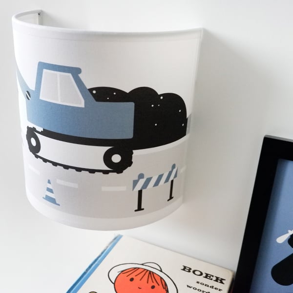 Wandlamp kinderkamer voertuigen - jeans blauw