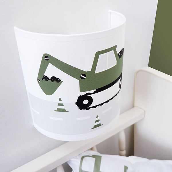 Wandlamp kinderkamer voertuigen - olijf groen