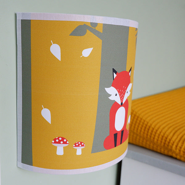 Wandlamp kinderkamer vos - oker - terracotta rood