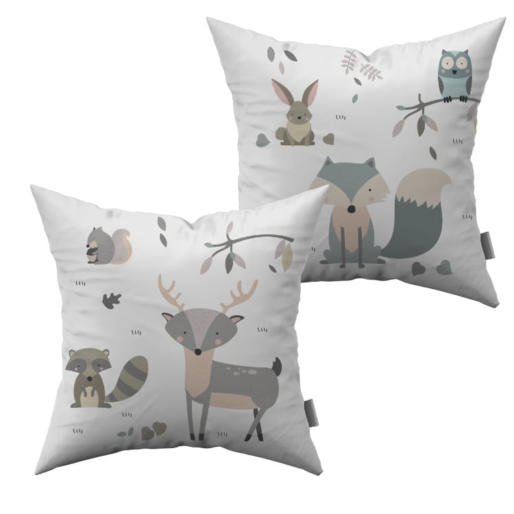 Kinderkamer decoratie set - Bosdieren (pastel (met lamp)