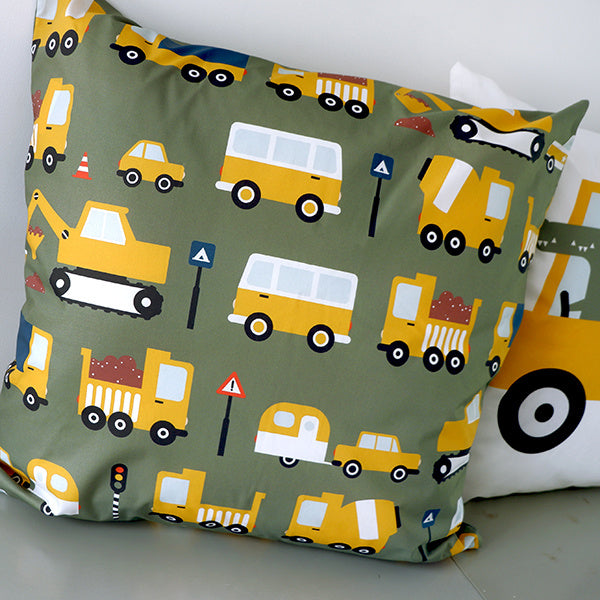 Kussen XL on the road - olijfgroen