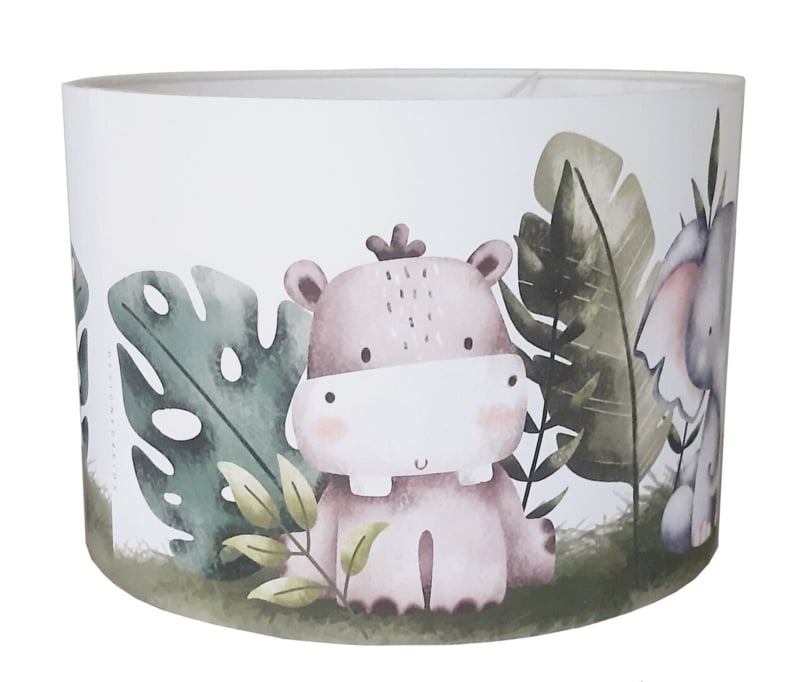 Kinderkamer aankleding en decoratie set - Jungle safari dieren (met lamp)