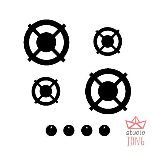 Basisset kinderkeuken - speelkeuken stickers