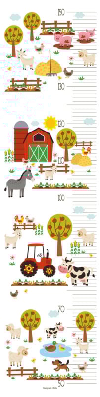 Groeimeter meetlat poster op de boerderij