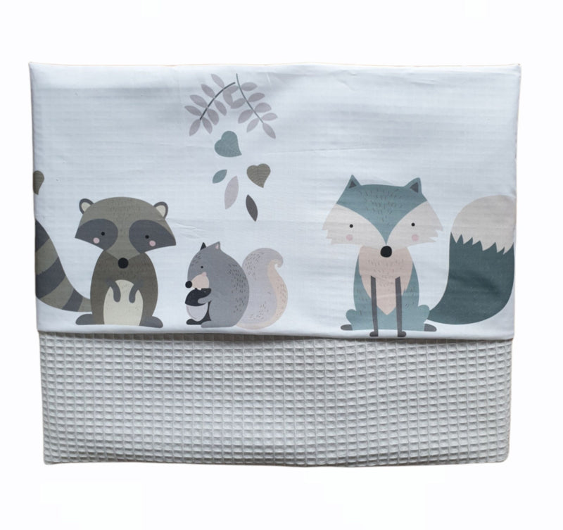 Babykamer decoratie set - Bosdieren (pastel) met lamp