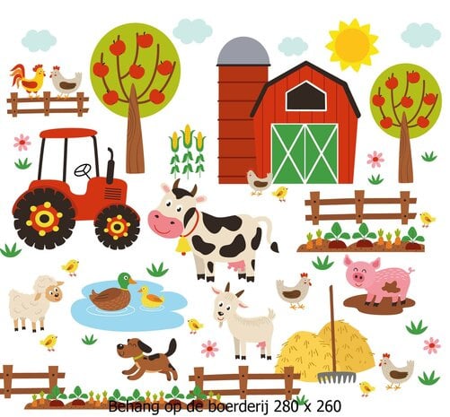 Behang kinderkamer - op de boerderij