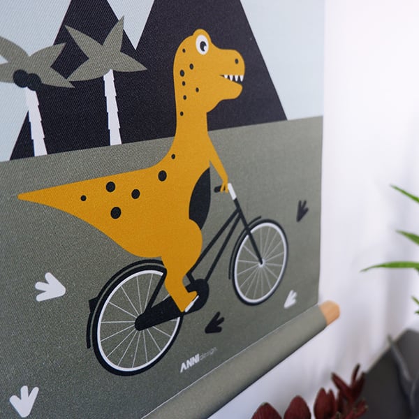 Textielposter dino kamer -dinosaurus kinderkamer