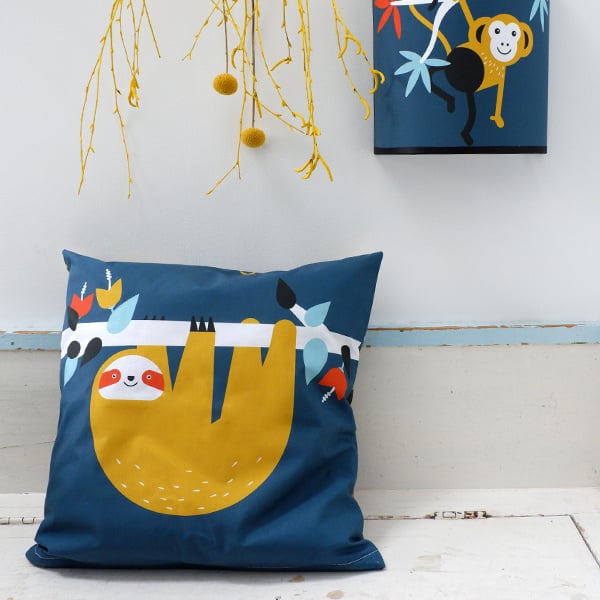 Kinderkamer aankleding en decoratie set - Jungle donkerblauw (met lamp)