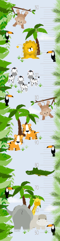 Groeimeter meetlat poster jungle kinderkamer