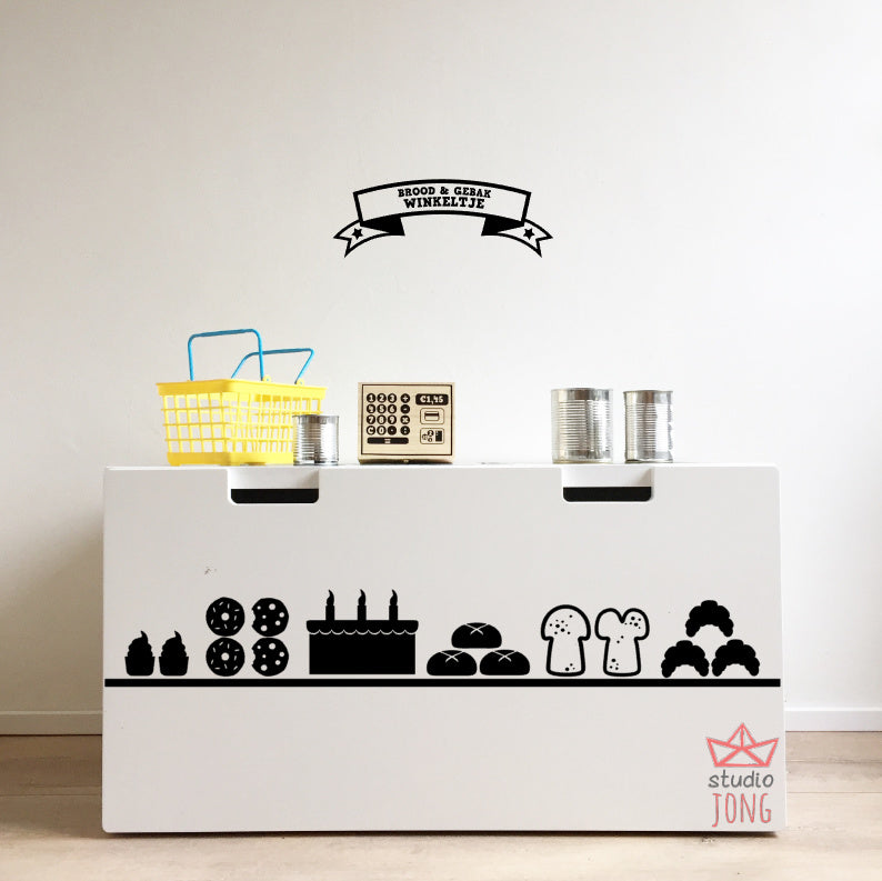 Speelgoedwinkeltje stickers - bakker