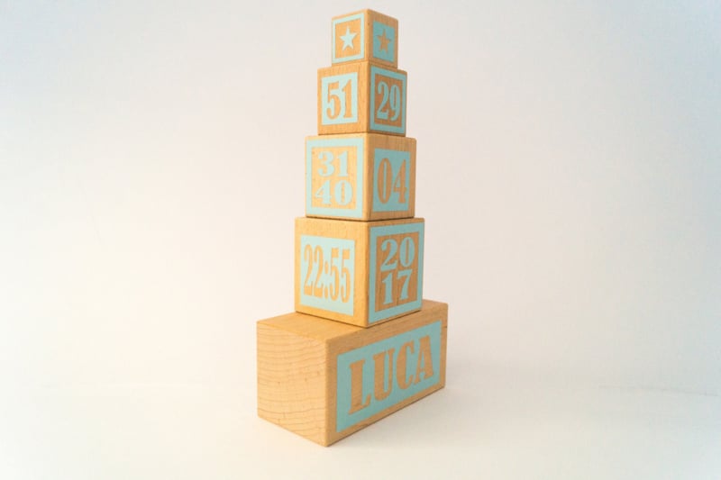 Geboorteblokken - kleur groen