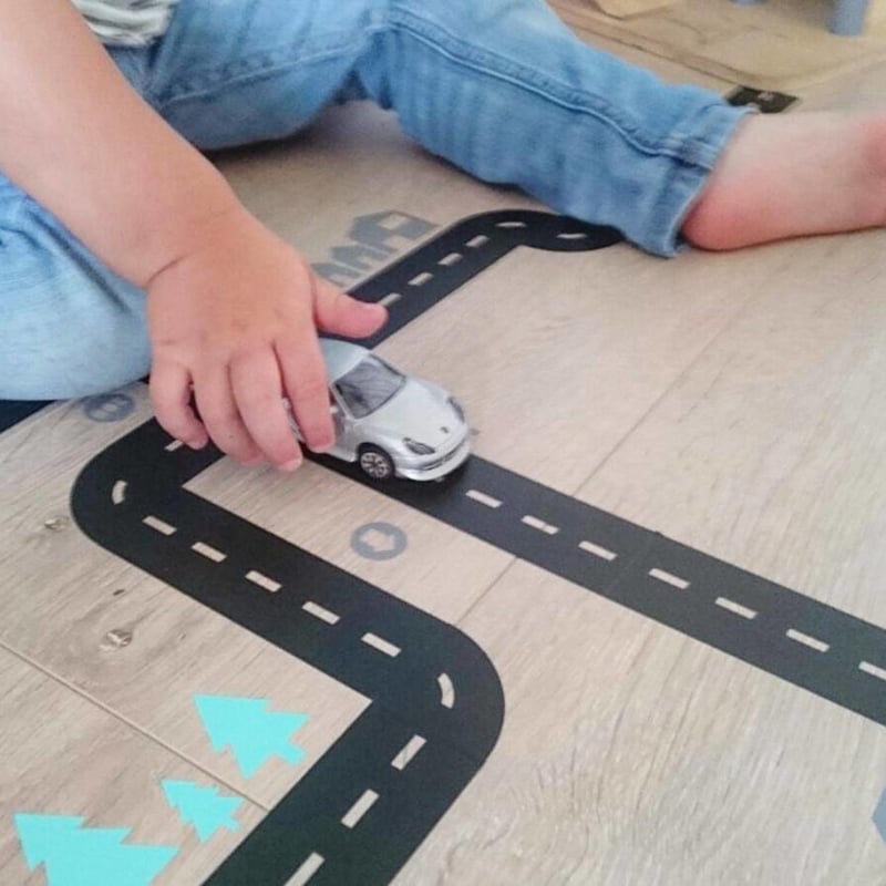 Autobaan wegdelen stickers wit