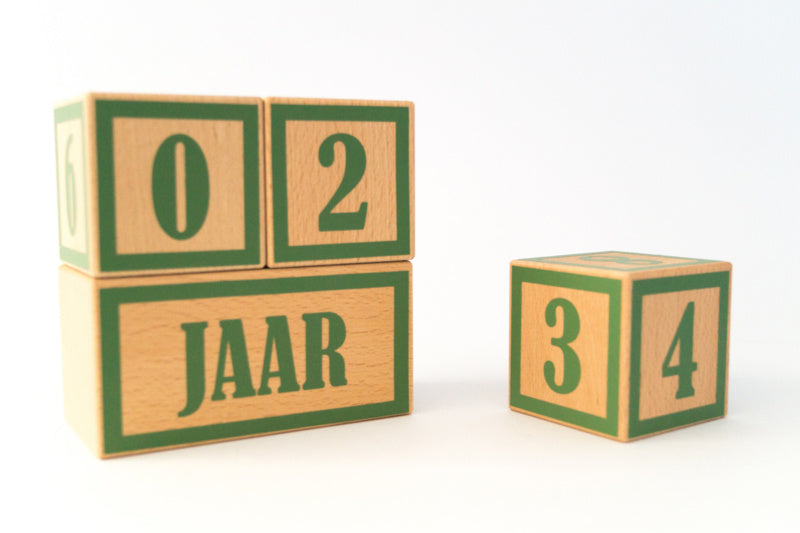 Mijlpaalblokken groen