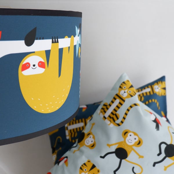 Lampenset jungle kinderkamer - donker blauw