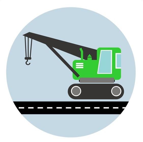 Muursticker kinderkamer - kraanwagen groen