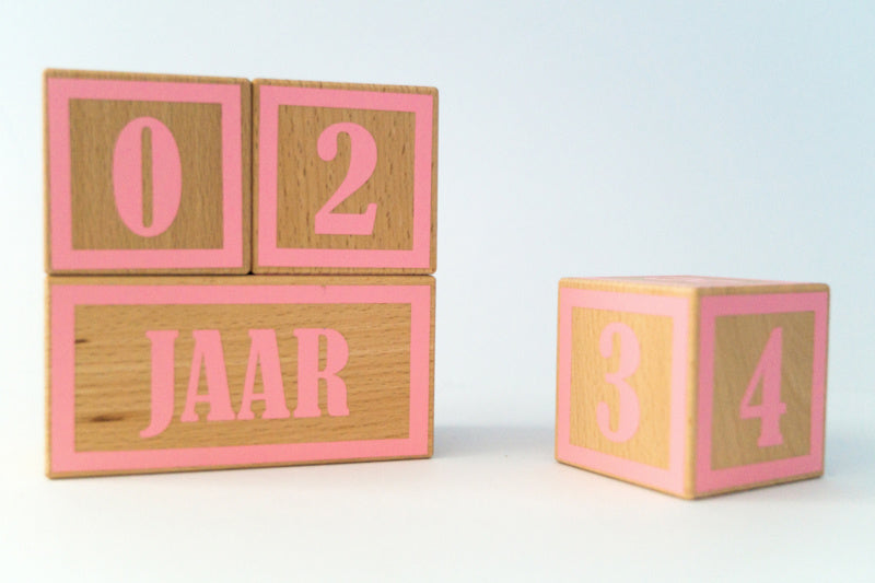 Mijlpaalblokken licht roze