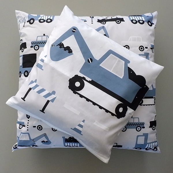 Babykamer aankleding en decoratie set - Voertuigen jeansblauw (met lamp)