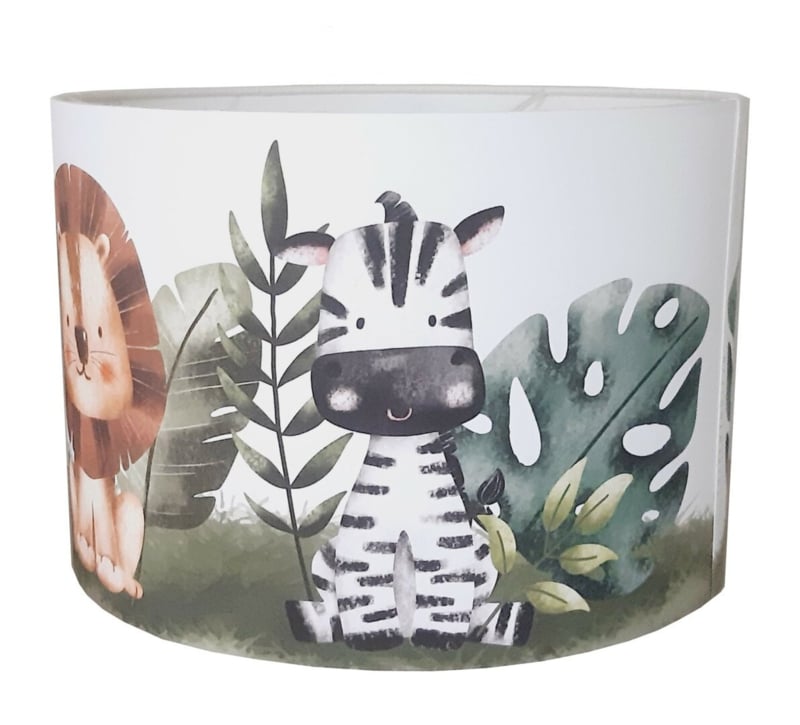 Kinderkamer aankleding en decoratie set - Jungle safari dieren (met lamp)