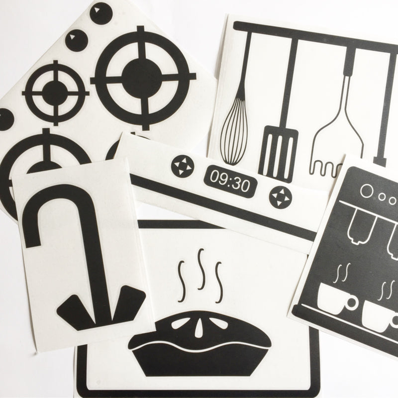 Basisset kinderkeuken - speelkeuken stickers