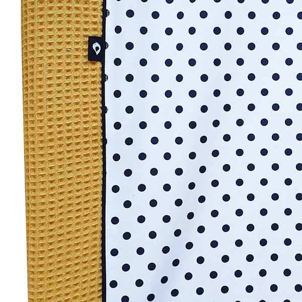 Aankleedkussenhoes stip (diverse kleuren wafelstof)