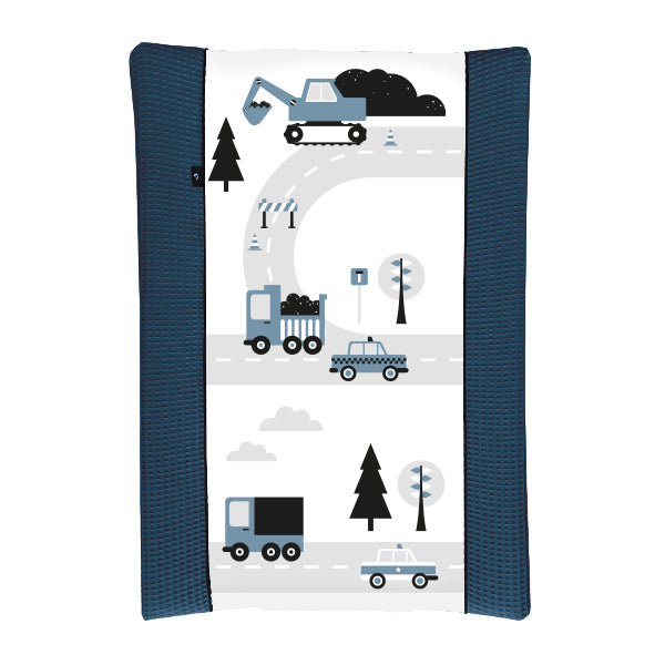 Babykamer aankleding en decoratie set - Voertuigen jeansblauw (met hang- of plafondlamp)