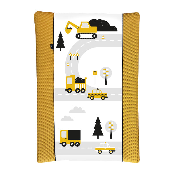 Babykamer aankleding en decoratie set - Voertuigen okergeel (met hang- of plafondlamp)