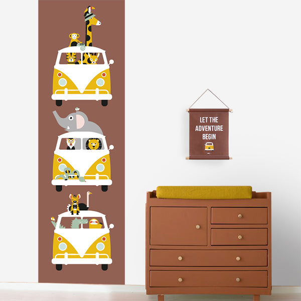 Behangstrook kinderkamer - safari terracotta