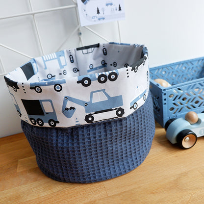 Babykamer aankleding en decoratie set - Voertuigen jeansblauw (met hang- of plafondlamp)